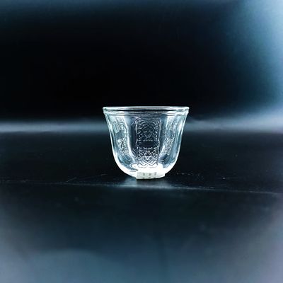 Round Arabic Tea Cup Height 75mm Hand-Decorated For Daily Life