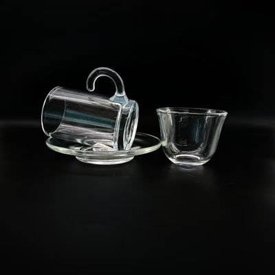 75mm Height Arabic Tea Cup With Transparent Material And 48mm Top Diameter