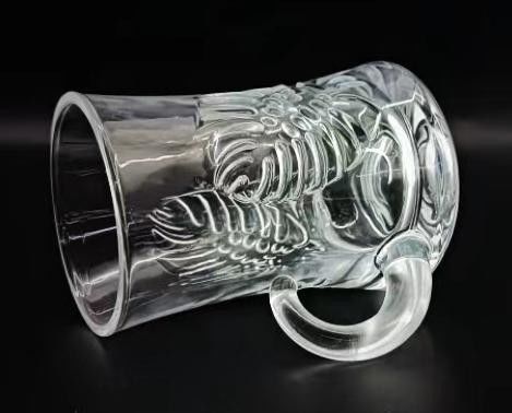 18PCS Factory Machine Made Glass Transparent Tea Cup With Handler Home Room Drinking Glass Tea Cup Set With Saucer