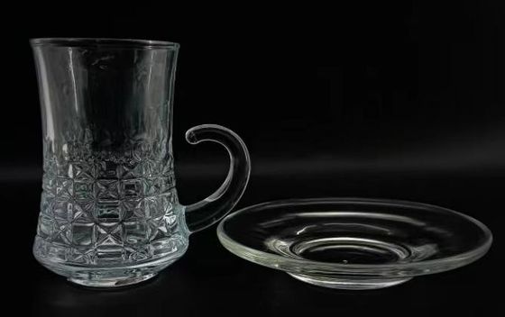18PCS Factory Machine Made Glass Turkish Tea Cup And Saucer Set With Unique Design