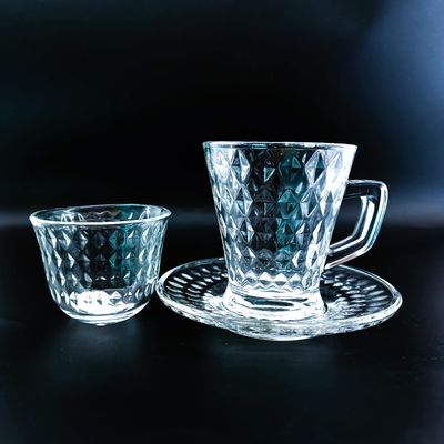 73mm Height Daily Necessities Arabic Tea Cup Sets With Different Flowers