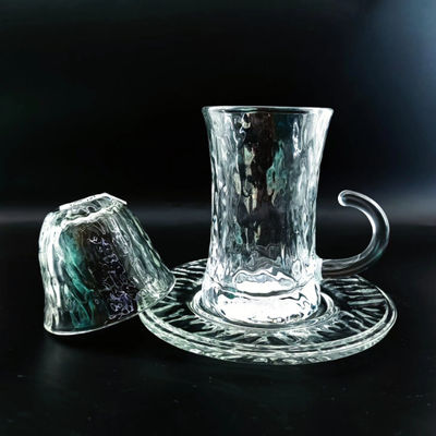 18 PCS Turkish Glass Tea Cup Set Customized Modern Design for Gifts Restaurant Party Wedding