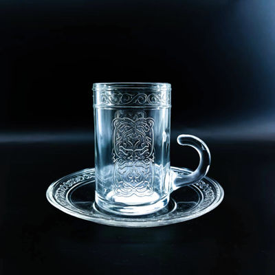 Customized Machine Made 18 PCS Arabic Tea Cup Sets With Coffee Cups And Saucers