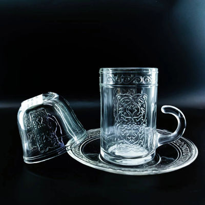 Customized Machine Made 18 PCS Arabic Tea Cup Sets With Coffee Cups And Saucers