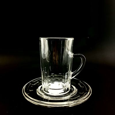 High Quality Glass Coffee Tea Cup Saucer Sets Arabian / Turkish Style