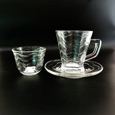 18PCS Machine Made Turkish Style Tea Cup With Cawa Cup And Saucer Sets