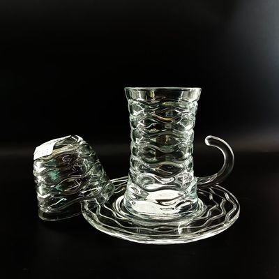 Arabic Tea Cup Set With 6 Turkish Cups 6 Cawa Cups And 6 Saucers