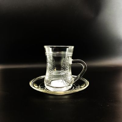 Middle East 2025 Style Transparent Glass Coffee Tea Drinking Sets High Quality