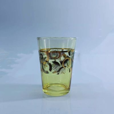 Authentic Morocco Beer Cup Set 120ml Traditional Design Clear Glass Tea Cup Arabic / Dallah Set