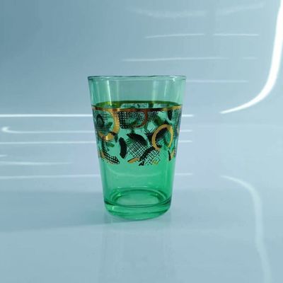 Authentic Morocco Beer Cup Set 120ml Traditional Design Clear Glass Tea Cup Arabic / Dallah Set