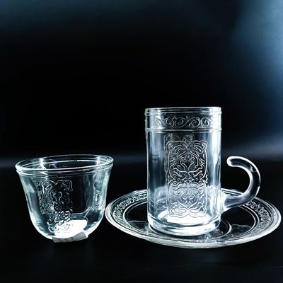 Customized Turkish Tea Cup Sets Cawa Cup Saucers Tea Cup With No Real Gold Decals With Wholesale Price And Different Combination