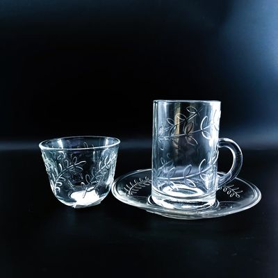 Turkish Cup Cawa Cup Saucer Transparent Glass Tea Cup Sets With New Design Can Customize Logo And Different Combination