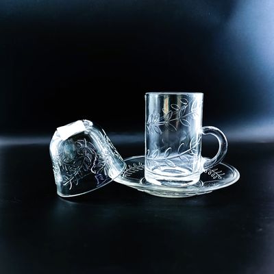 Turkish Cup Cawa Cup Saucer Transparent Glass Tea Cup Sets With New Design Can Customize Logo And Different Combination