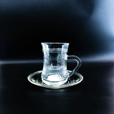 Functional and Stylish Turkish Tea Cup Sets Cawa Cup Saucers With Cutting Design
