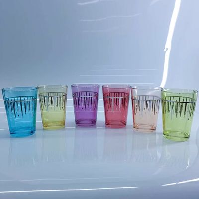 Charming 6PCS Sets Handcrafted Traditional Color Arabic Tea Cups In Round Shape