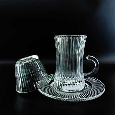 18 PCS Turkish Glass Cawa Cup Saucer Tea Cup Set Customized Unique Design