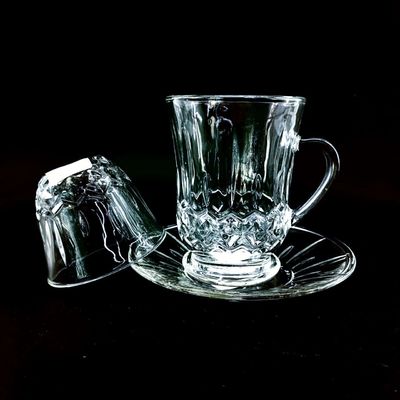 Transparent Glass Simple Style Coffee Drinking Sets Tea Cup Crystal Glass For Milk Afternoon