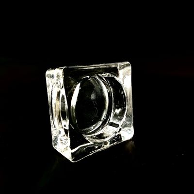 Small Transparent Glass Candle Holder With Modern And Sophisticated Design