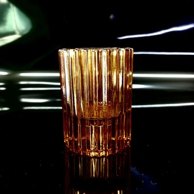 Customized Logo Amber Candle Holder Simple And Elegant Design For A Personalized Look