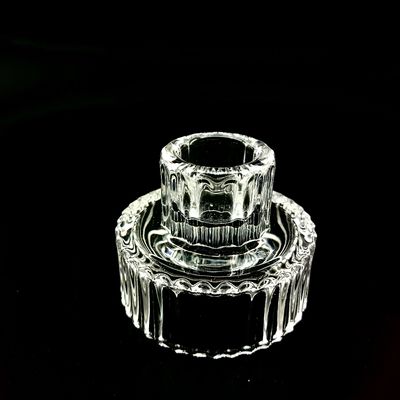 Small Glass Candlestick Holder For Holding Candles Clear And Functional