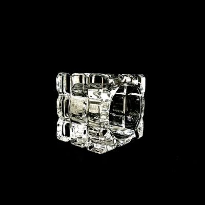 Small Round Transparent Glass Candle Holder For Intimate And Relaxing Nights