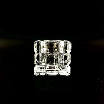 Small Round Transparent Glass Candle Holder For Intimate And Relaxing Nights
