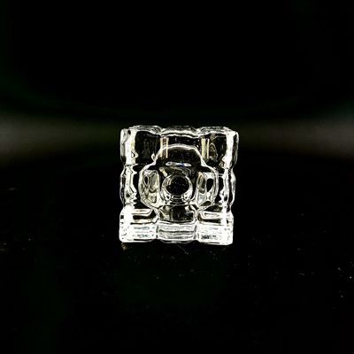 Small Round Transparent Glass Candle Holder For Intimate And Relaxing Nights