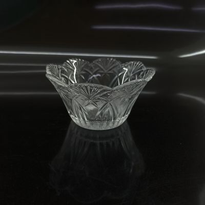 Effortless Cleaning Flower Shape Glass Candlestick Holder Package And Cylinder Design
