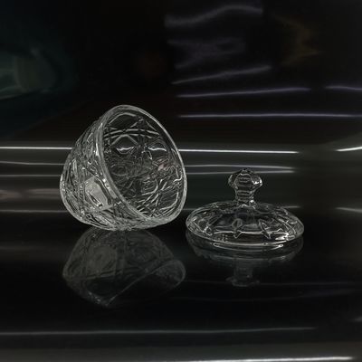 Clear Glass Sugar Bowl With Lid Not Microwave Safe Option