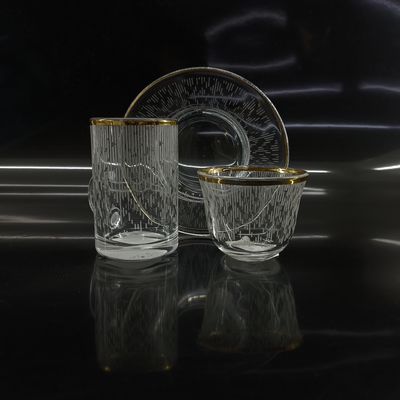 Traditional Glass Arabic Tea Cup Mouth Diameter 48mm Traditional Style