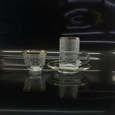 Tea Cup Set Glass Arabic Cawa Cup For Commercial Buyers Gifts Restaurant Party Wedding