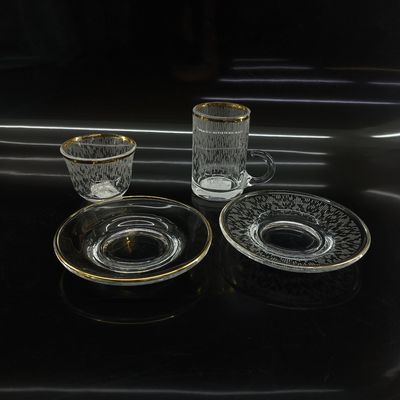 Tea Cup Set Glass Arabic Cawa Cup For Commercial Buyers Gifts Restaurant Party Wedding