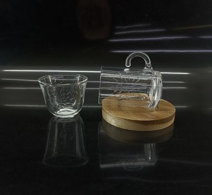Arabic Tea Cup Small Size Must-Have For Tea Lovers Drinkware Type Arabic Glass Tea Cups With Wood Plates