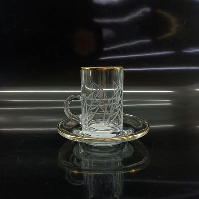 Smooth Rim Type Arabic Tea Cup Tea Sets With Max Width Of 48mm