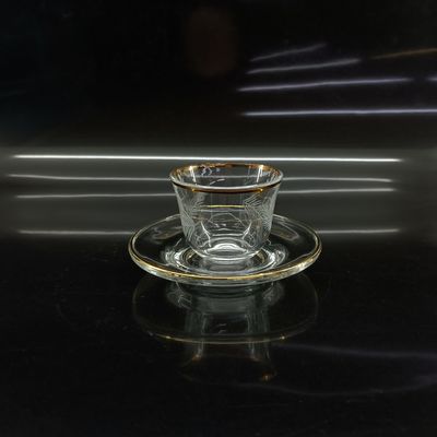 Single Handle Glass Arabic Tea Cup 75mm Height