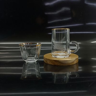 Top Diameter Arabic Tea Cup With The Max Width 48mm And Hand-painted Features