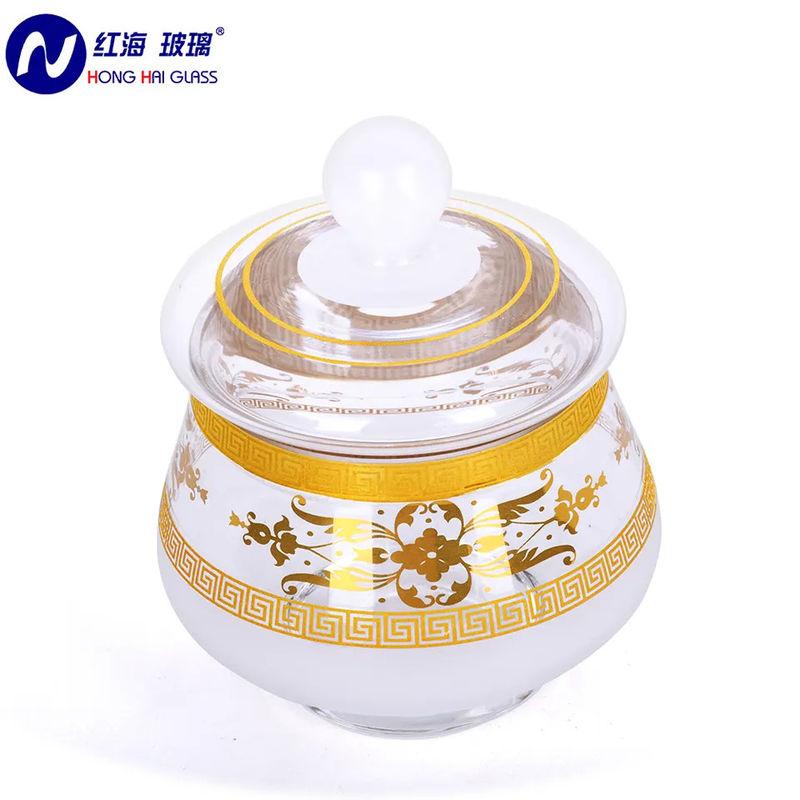 Arabic Crystal Glass Candy Bowls Real Golden Delicate Design