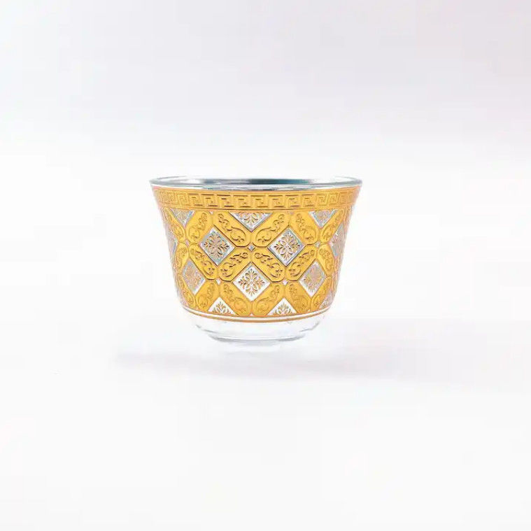 Crystal Arabic Coffee Cup 30mm Bottom Diameter Arabic Cawa Cup Set