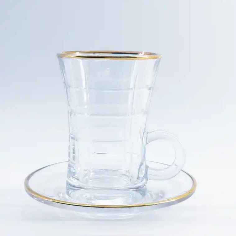 12PCS Arabic Tea Cup 112ml volume Drinkware Arabic Glass Tea Set