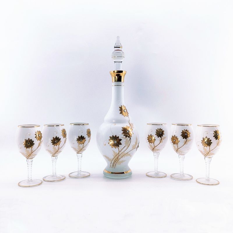Office Water Pitcher and Glass Set 7Pcs Water Glass And Carafe Set