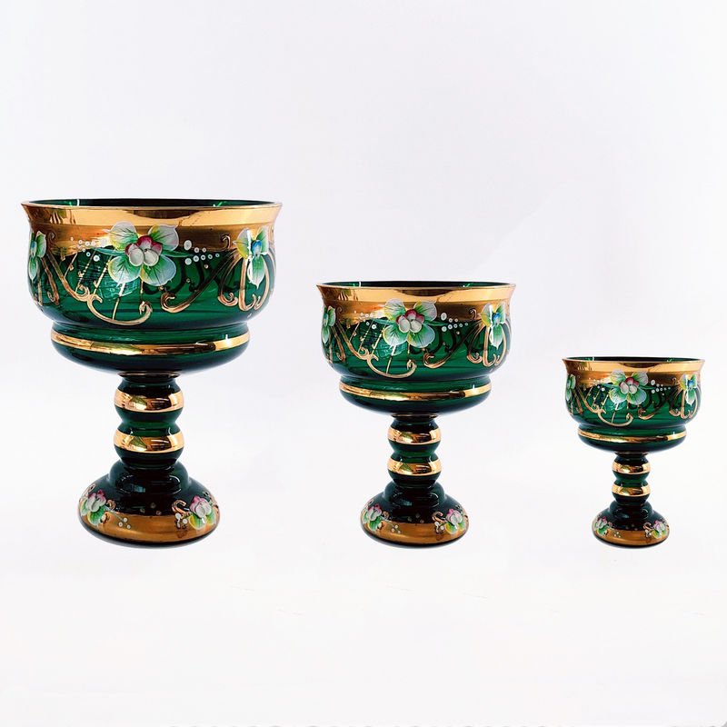 Large Tableware Glass Fruit Bowls Lightweight Eye Catching Pattern