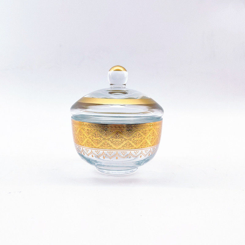 Home Decorative Glass Candy Bowls Small 10.7cm Height Round Shape