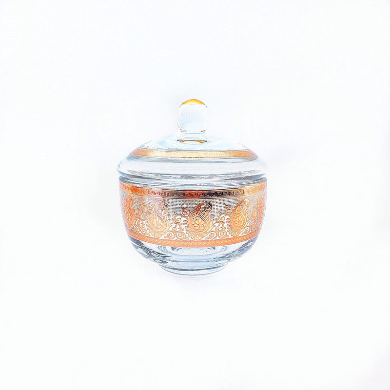 Modern Sugar Bowl Crystal Glass Heat Resistant Small Clear Sugar Bowl