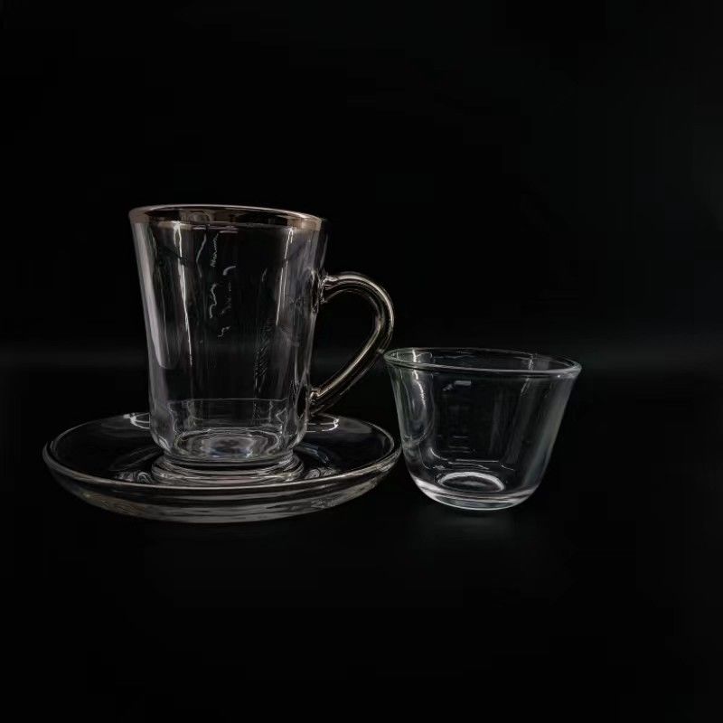 Coffee Drinking Sets Tea Cup Sets Arabian Style Glass Materials Coffee Cup Sets Hand-Made Design For Afternoon Tea