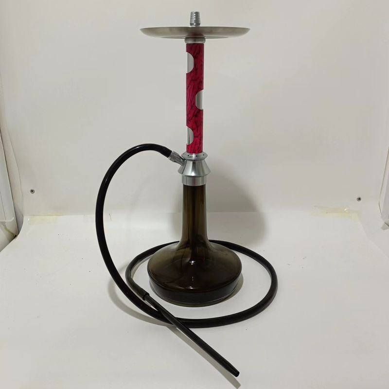 Brown Color Shisha Hookah Gray Glass Bottle Customized Hookah Portable Hookahs With Straight Mouth Wholesale