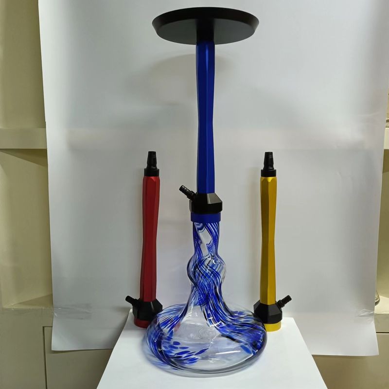 Muti-Color Big Handmade Glass Bottle Hukka Chicha Tall Big Shisha Hookah With Accessories For Smoking