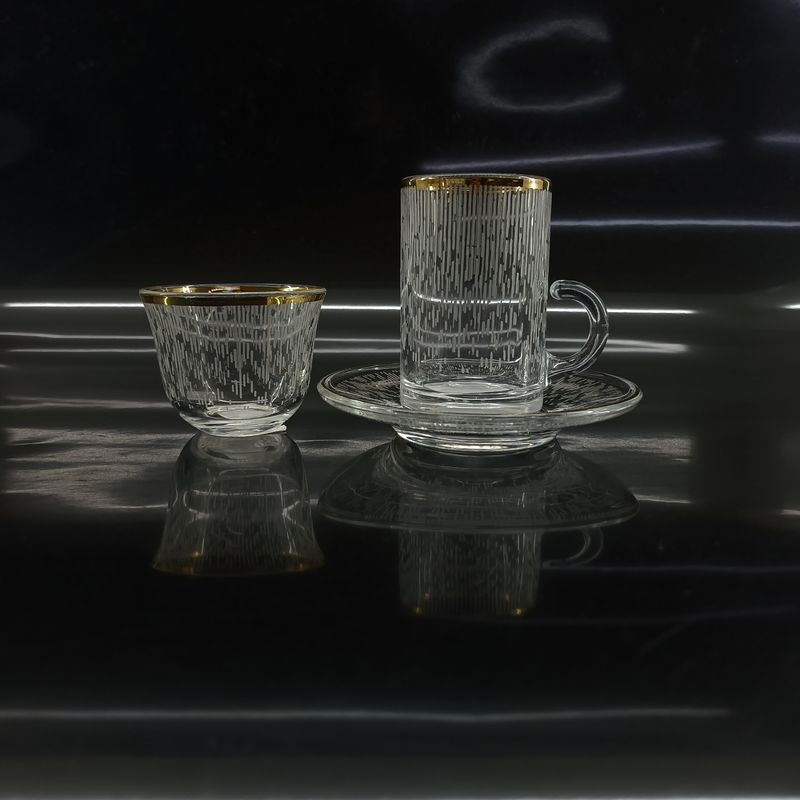 Tea Cup Set Glass Arabic Cawa Cup For Commercial Buyers Gifts Restaurant Party Wedding